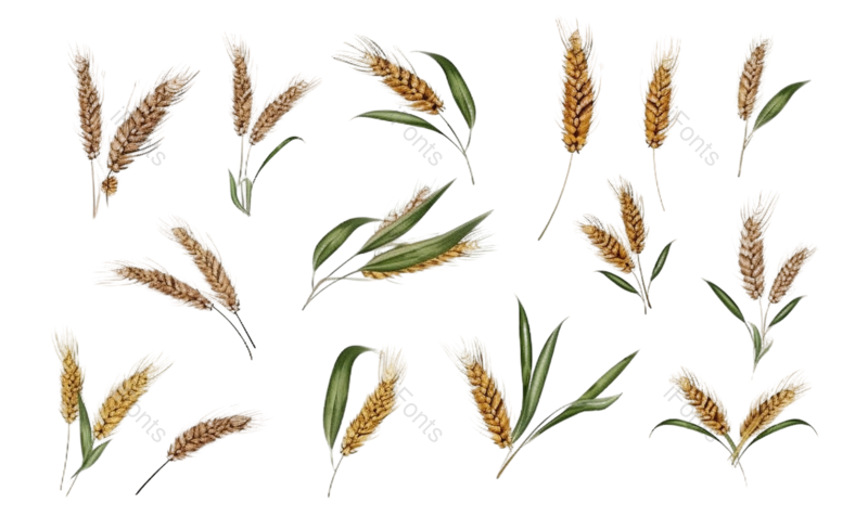 芒种图片,秋天元素,麦子PNG,麦田免抠素材